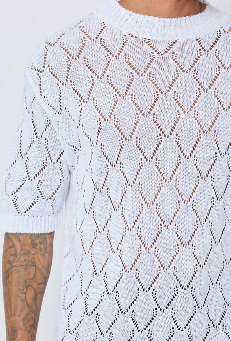 T-shirt maille ajourée