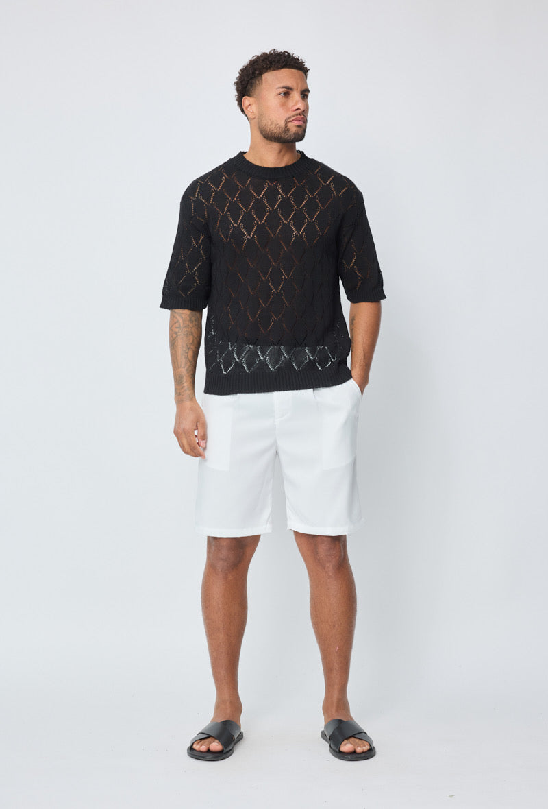 T-shirt maille ajourée