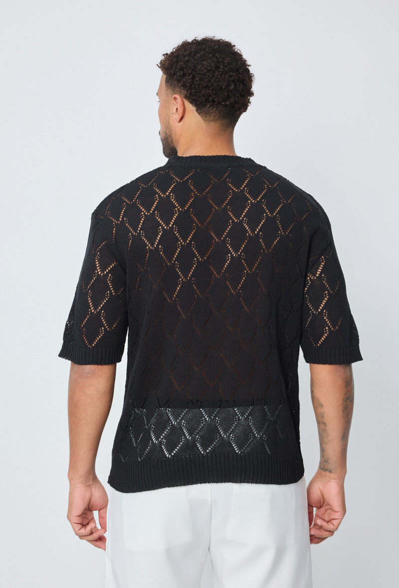 T-shirt maille ajourée