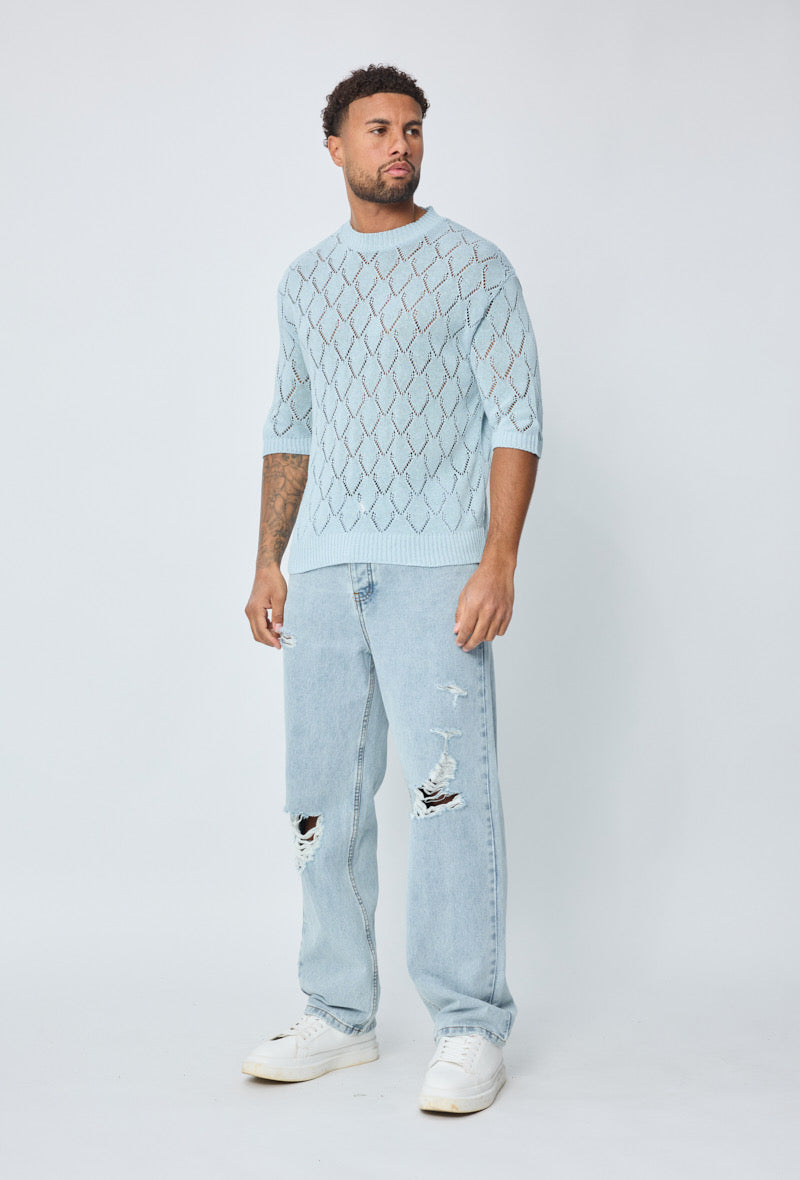 T-shirt maille ajourée