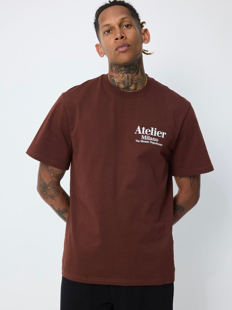T-shirt Oversize | Bouquet - Marron