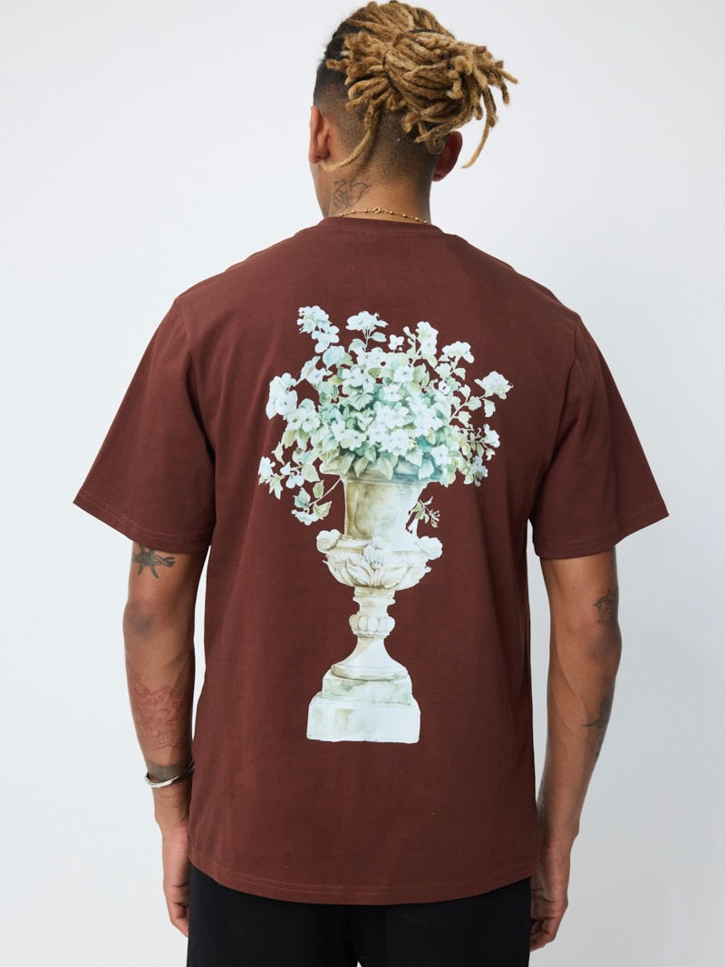 T-shirt Oversize | Bouquet - Marron