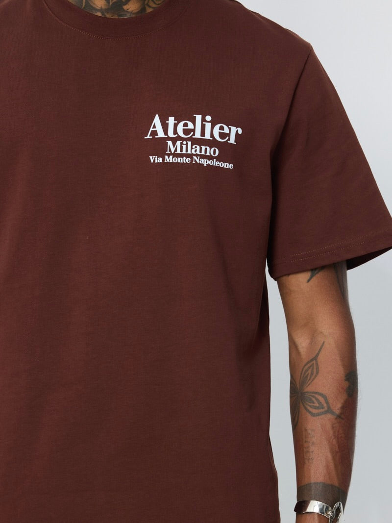 T-shirt Oversize | Bouquet - Marron