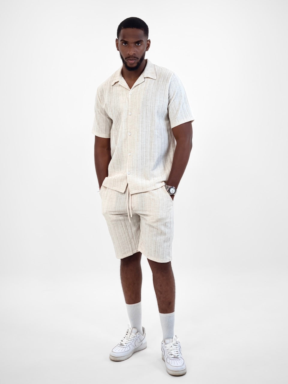 Ensemble Short Chemise - Naturel