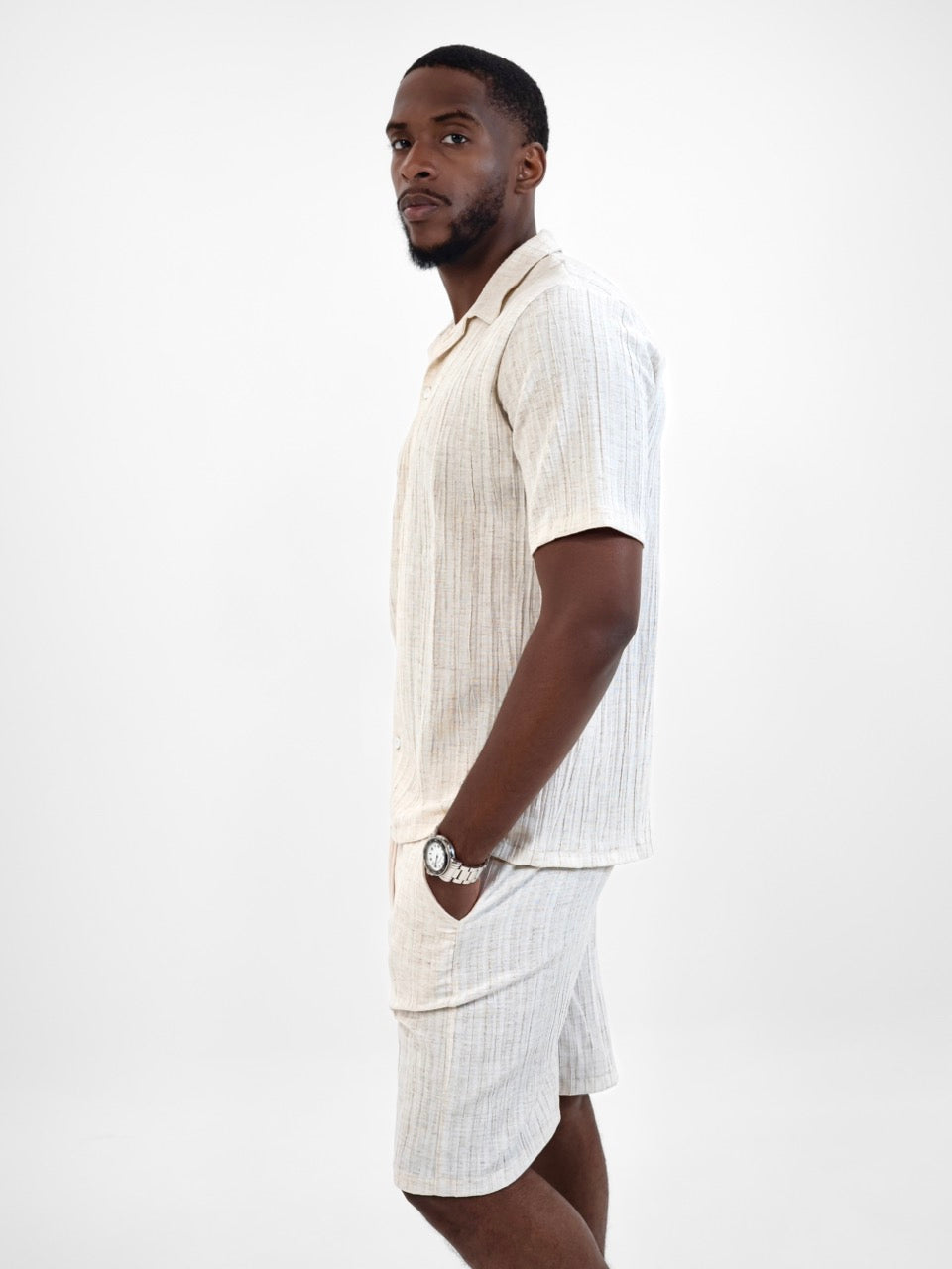 Ensemble Short Chemise - Naturel