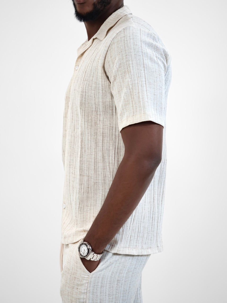 Ensemble Short Chemise - Naturel