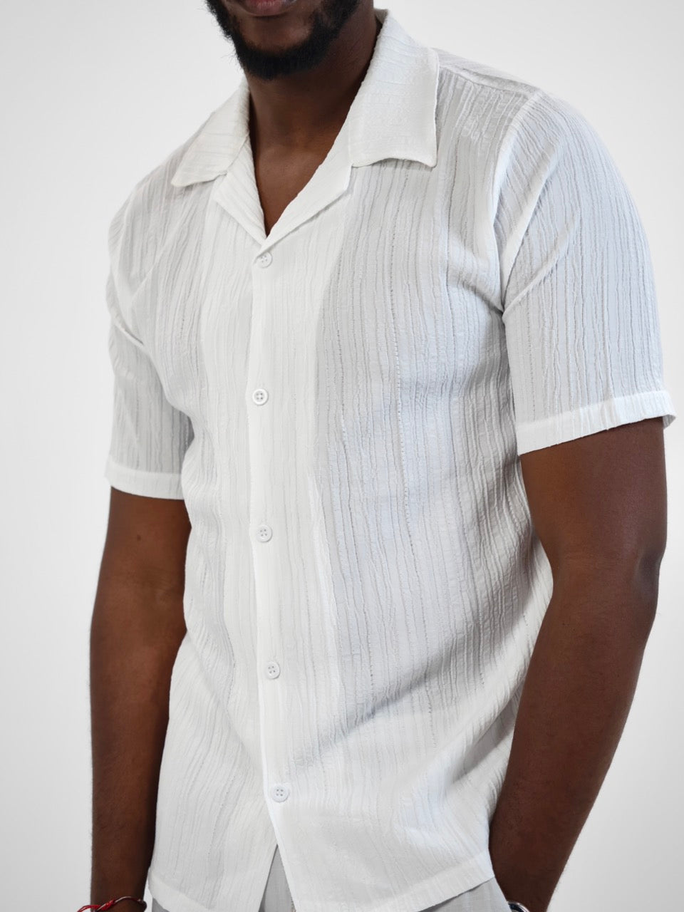 Chemise col ouvert Blanche