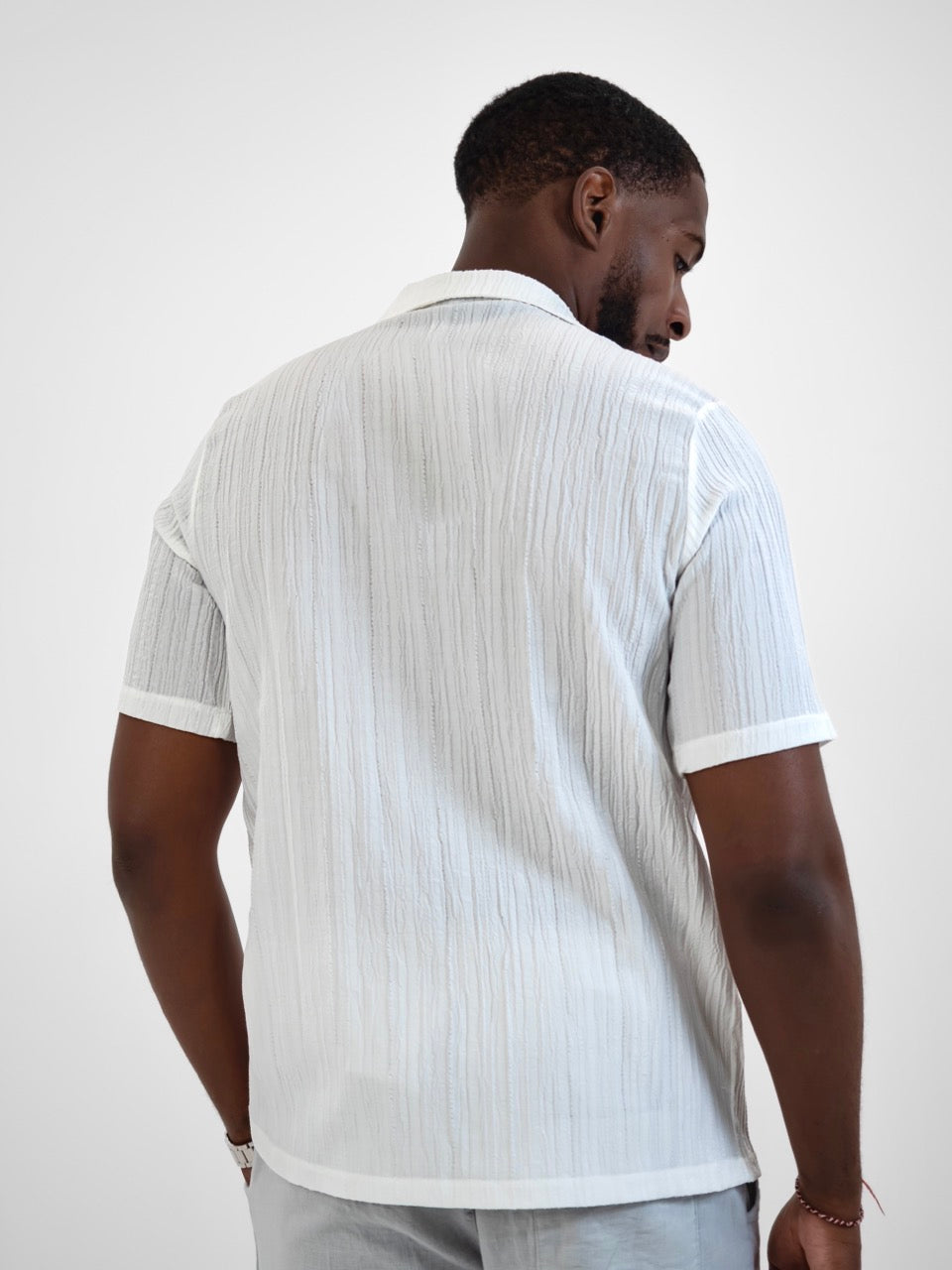 Chemise col ouvert Blanche