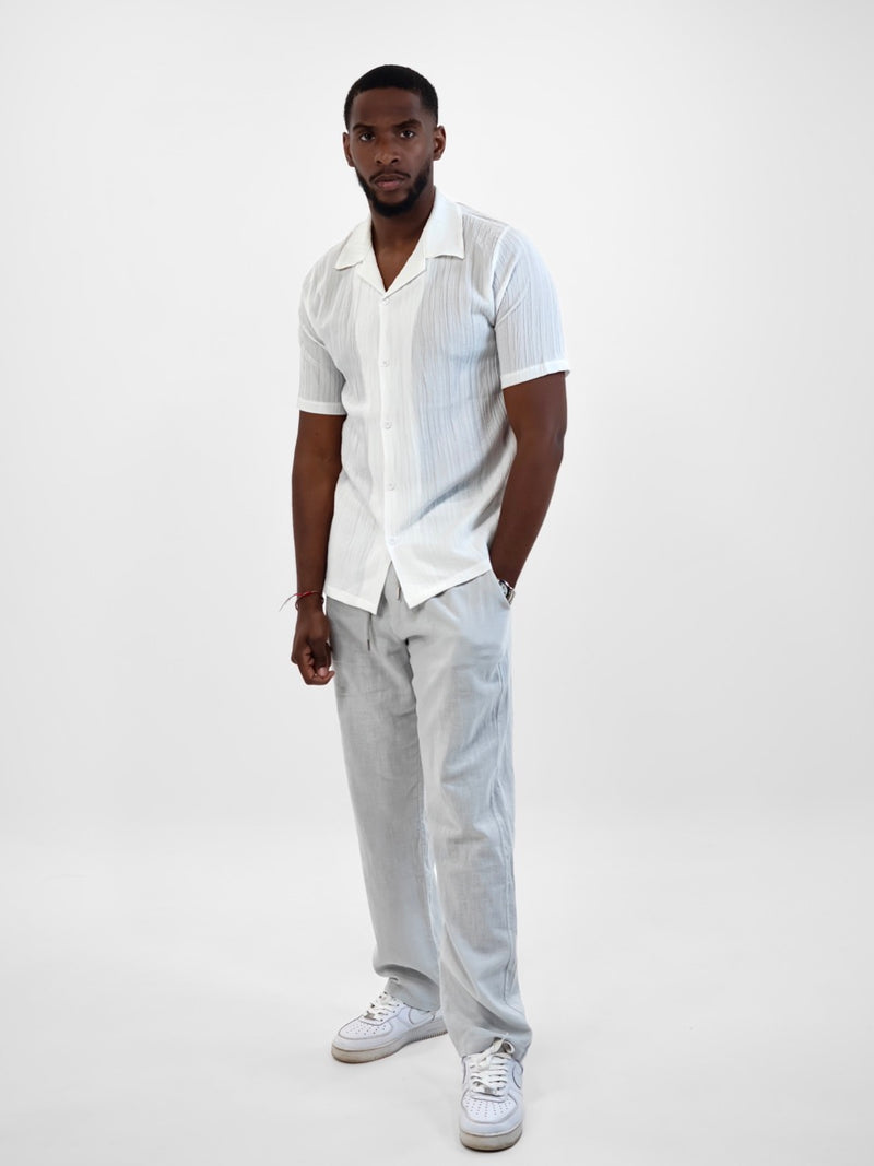 Chemise col ouvert Blanche