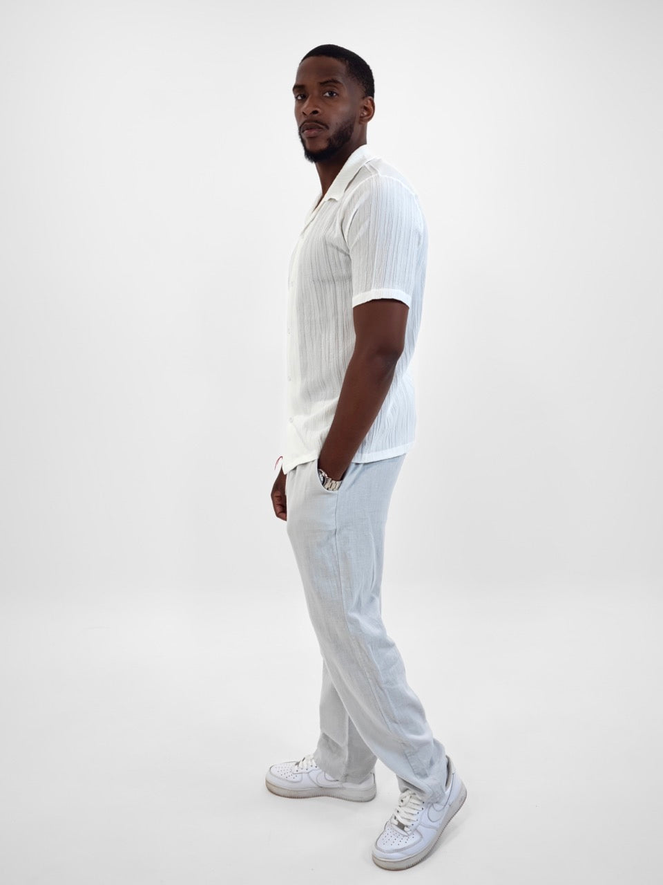 Chemise col ouvert Blanche