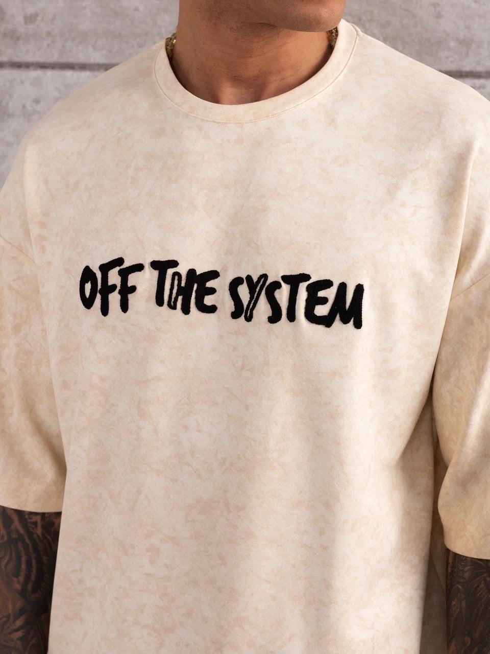 T-shirt Oversize Brodé Écru