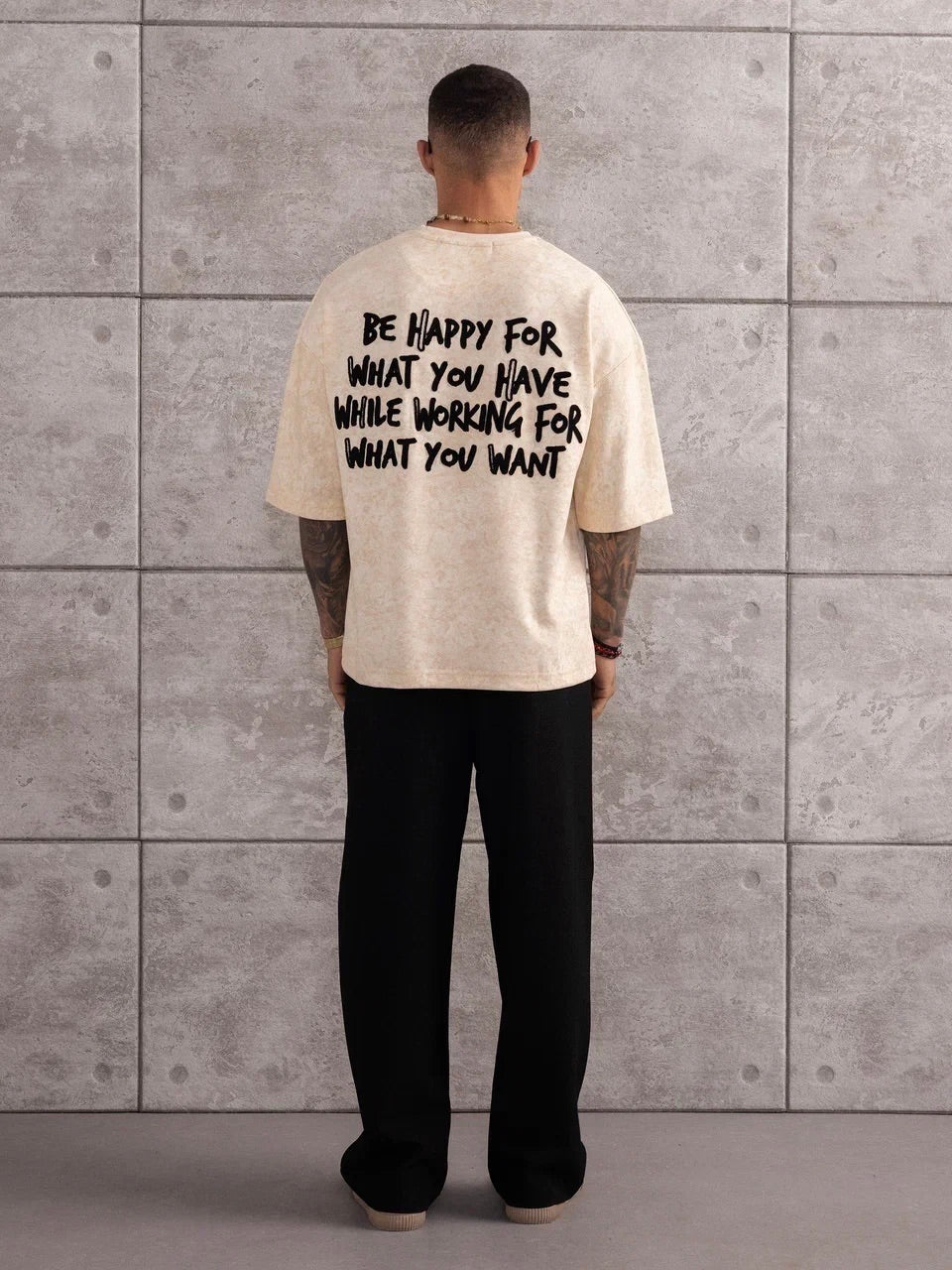 T-shirt Oversize Brodé Écru