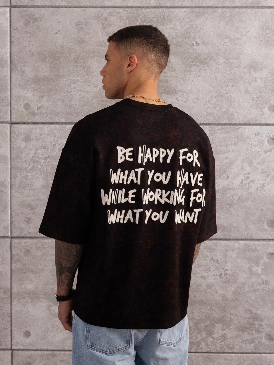 T-shirt Oversize Brodé Noir