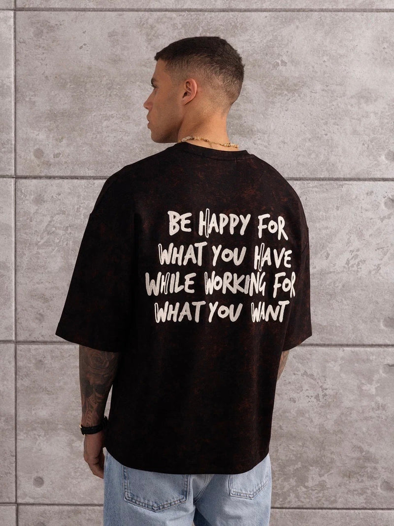 T-shirt Oversize Brodé Noir