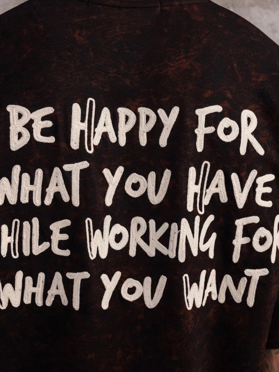 T-shirt Oversize Brodé Noir