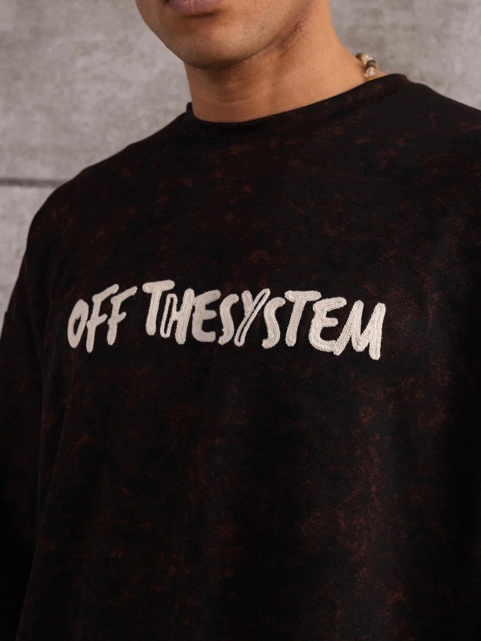 T-shirt Oversize Brodé Noir