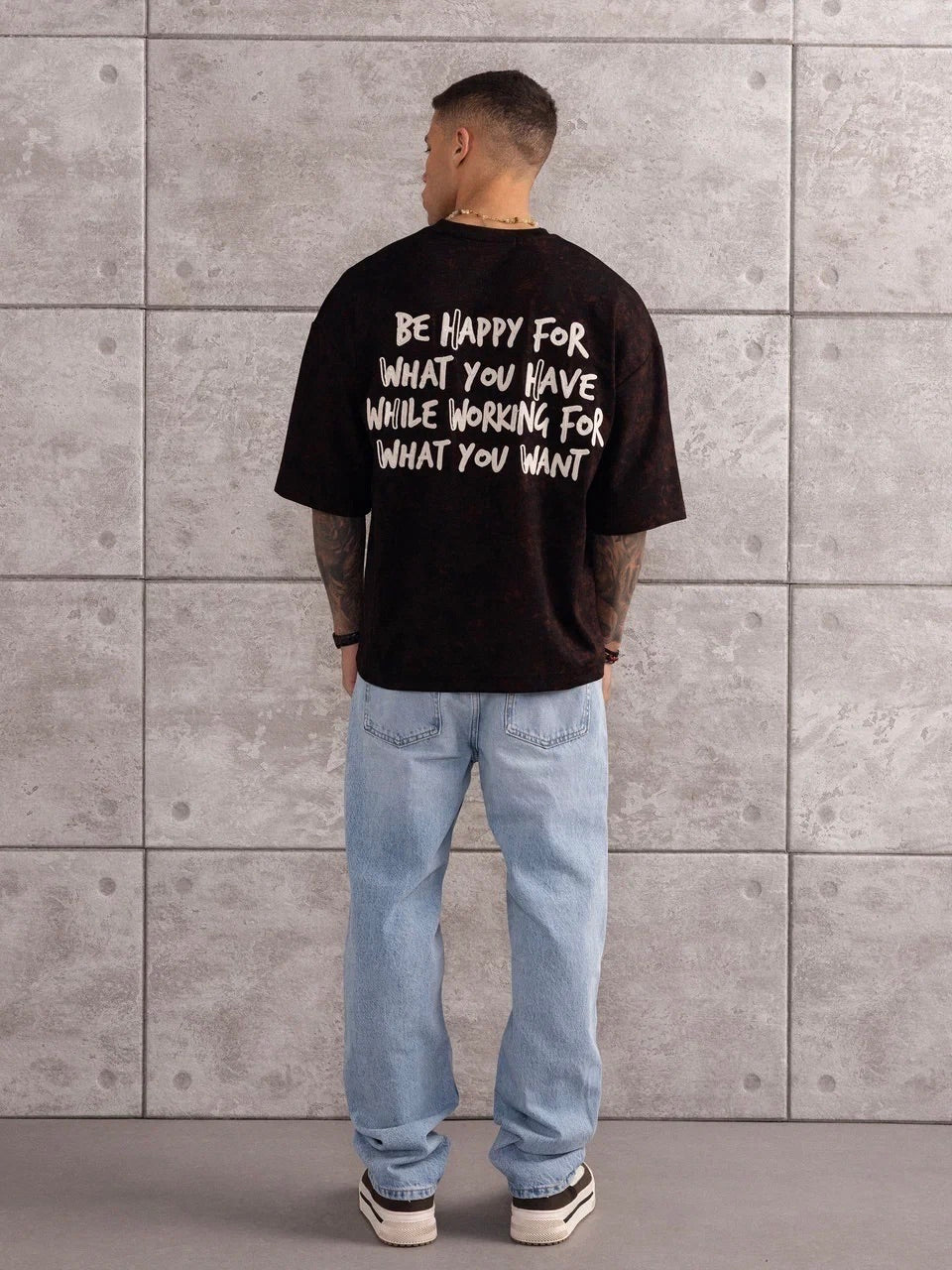 T-shirt Oversize Brodé Noir