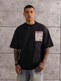 T-shirt Oversize Imprimé Noir
