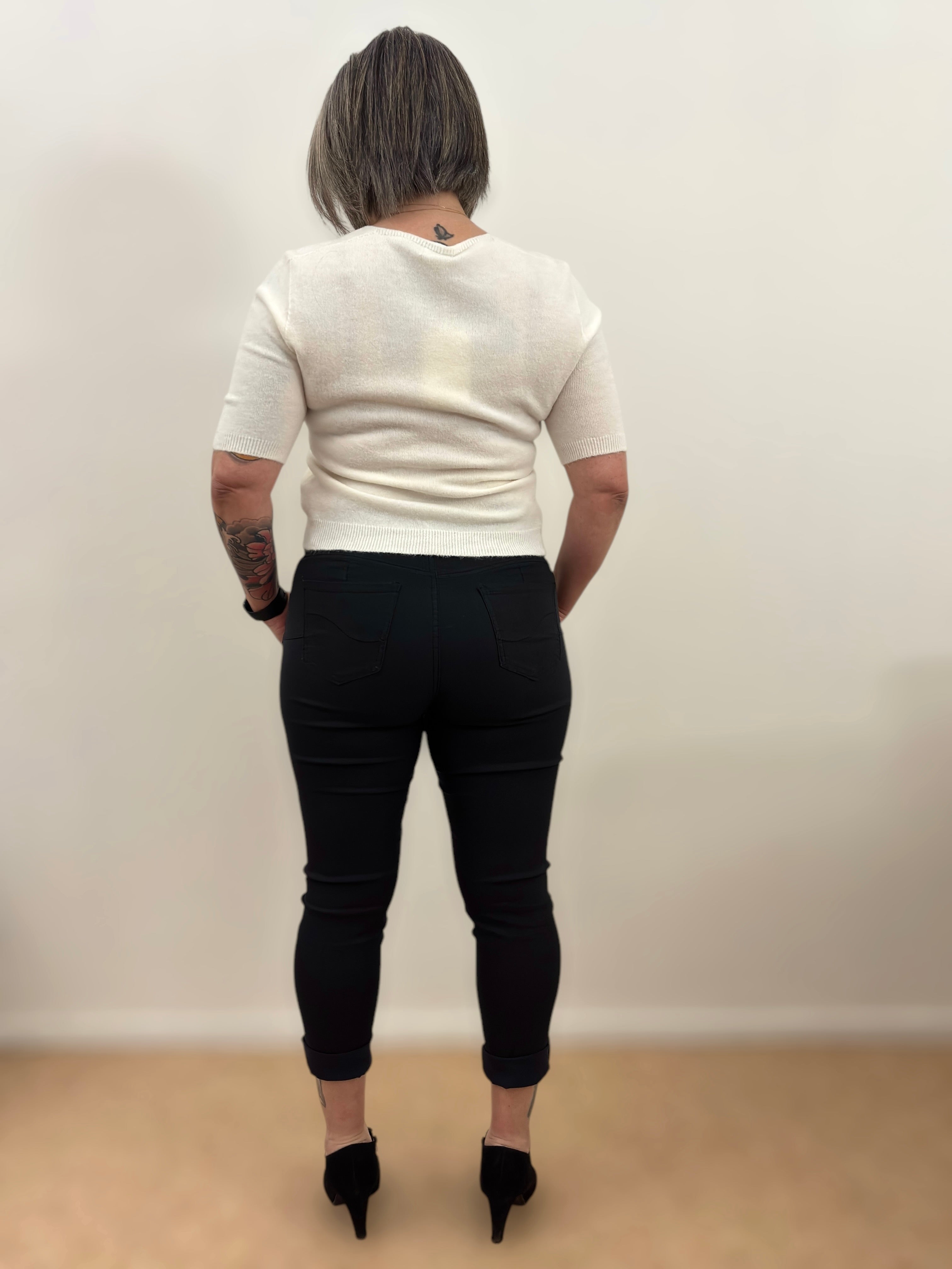 Pull court touché alpaga Blanc