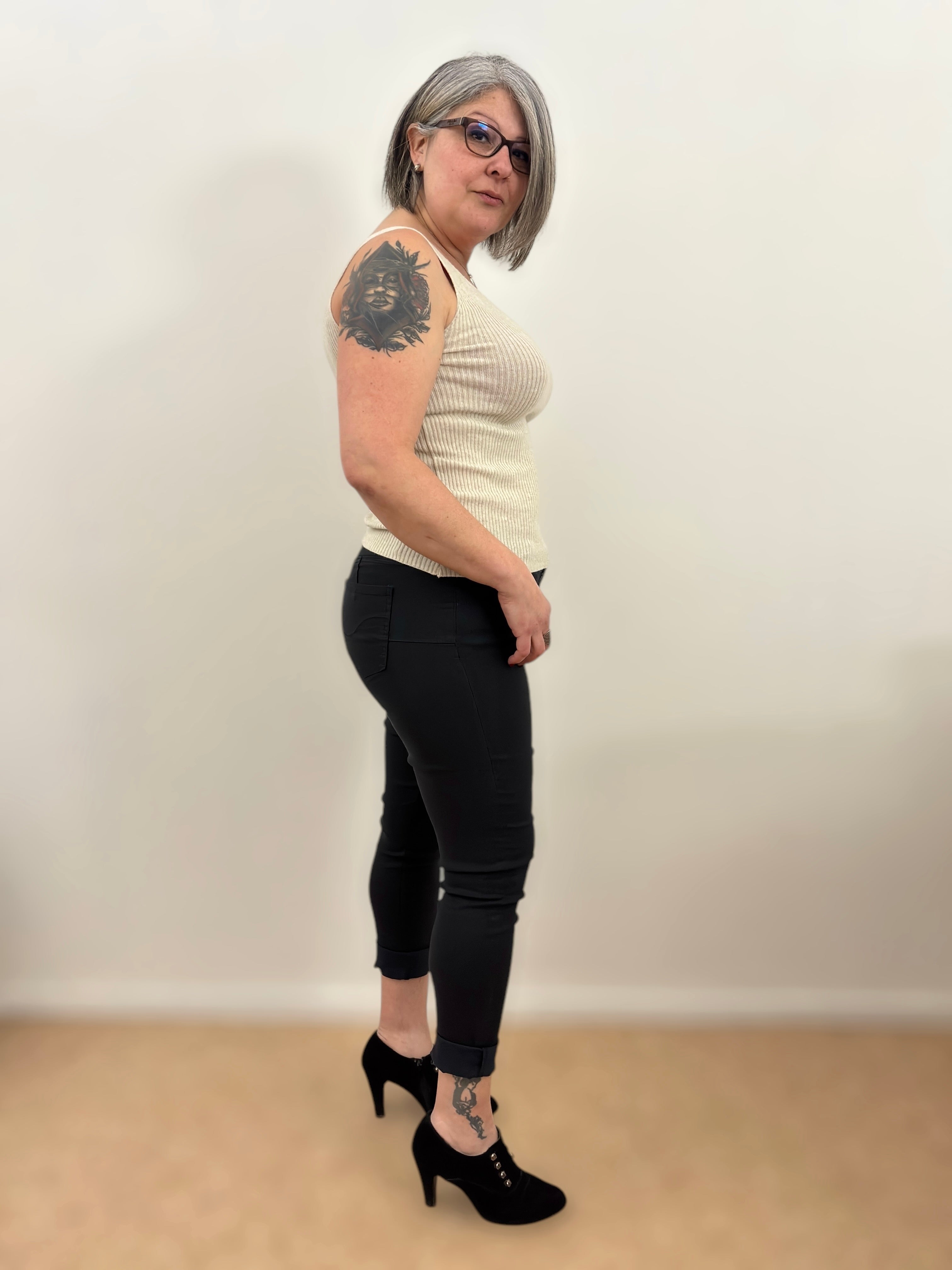 Débardeur côtelé Ivoire