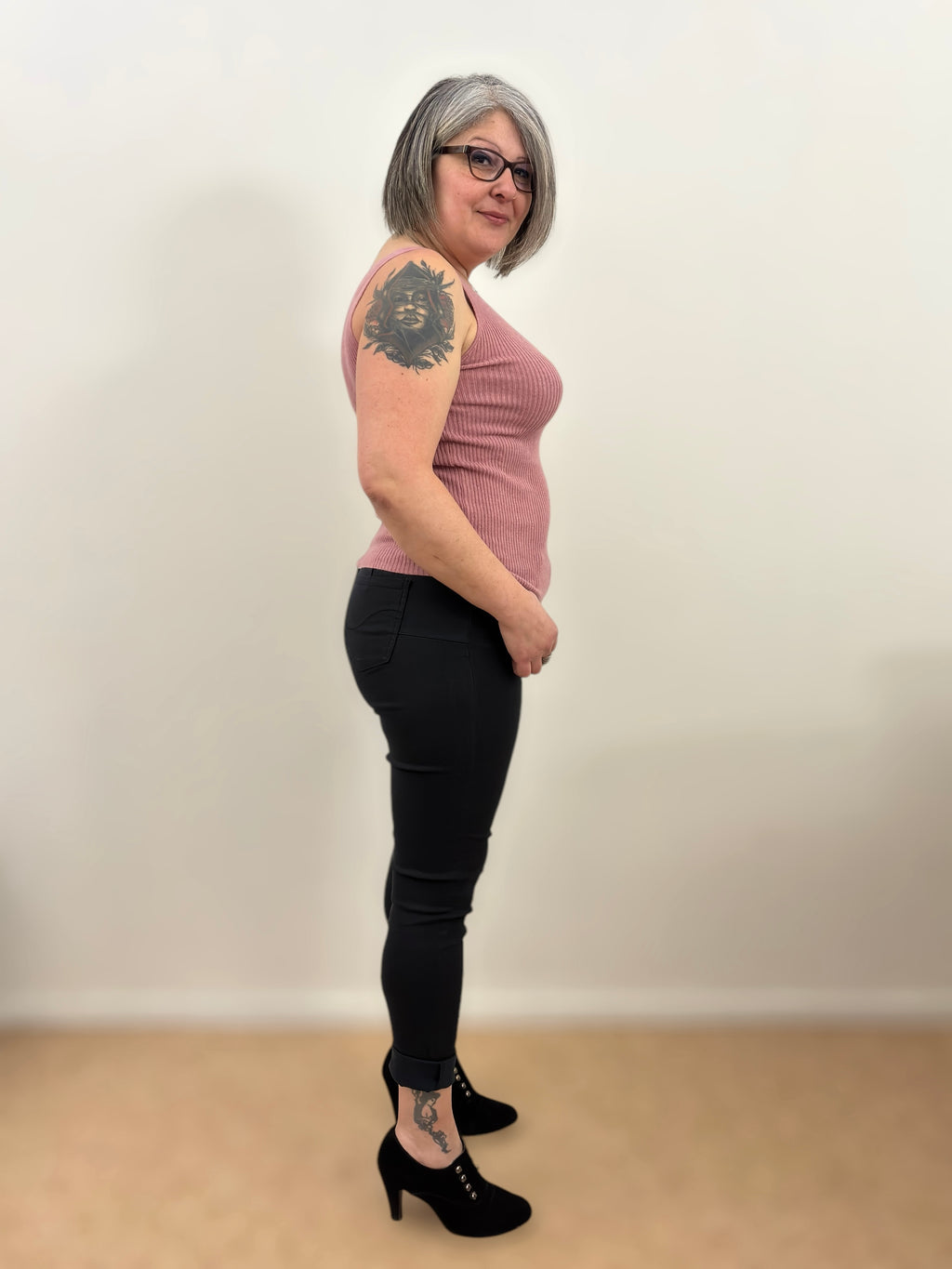 Débardeur douceur côtelé Vieux Rose