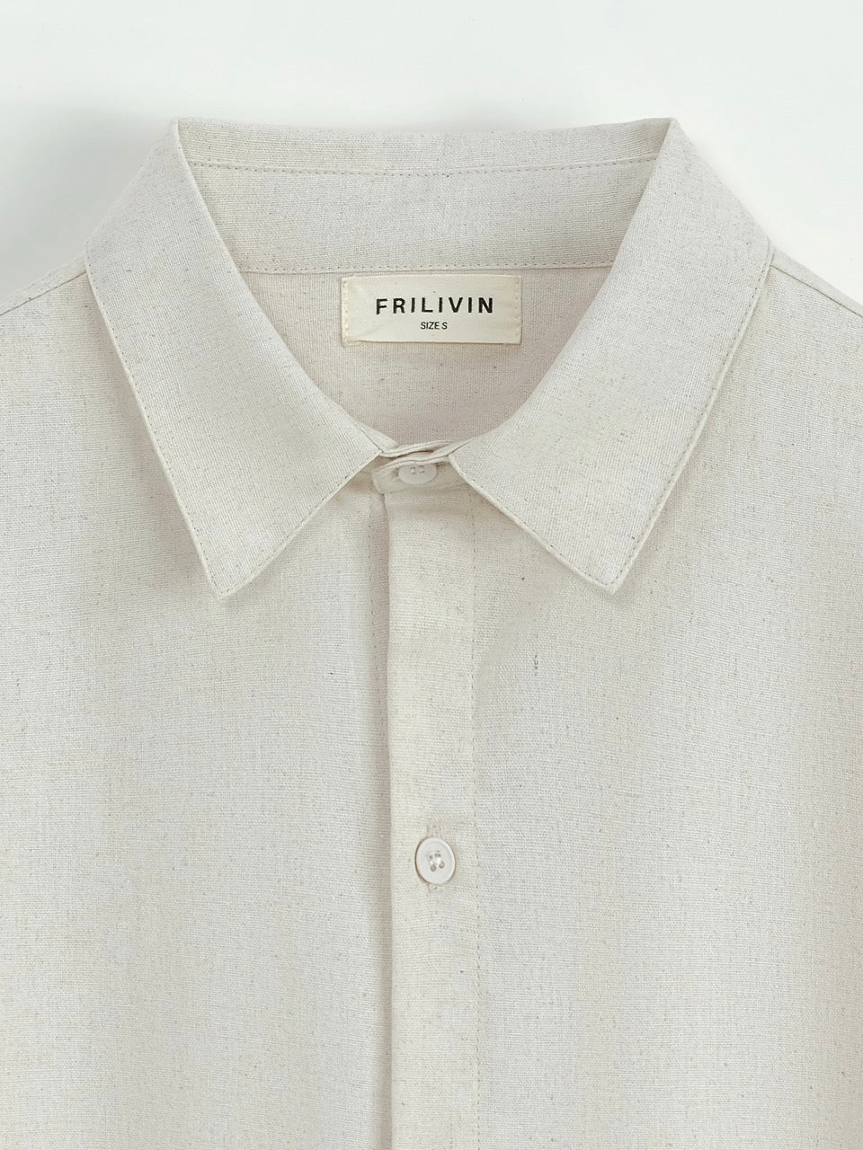 Chemise Lin Écru anti-froissement