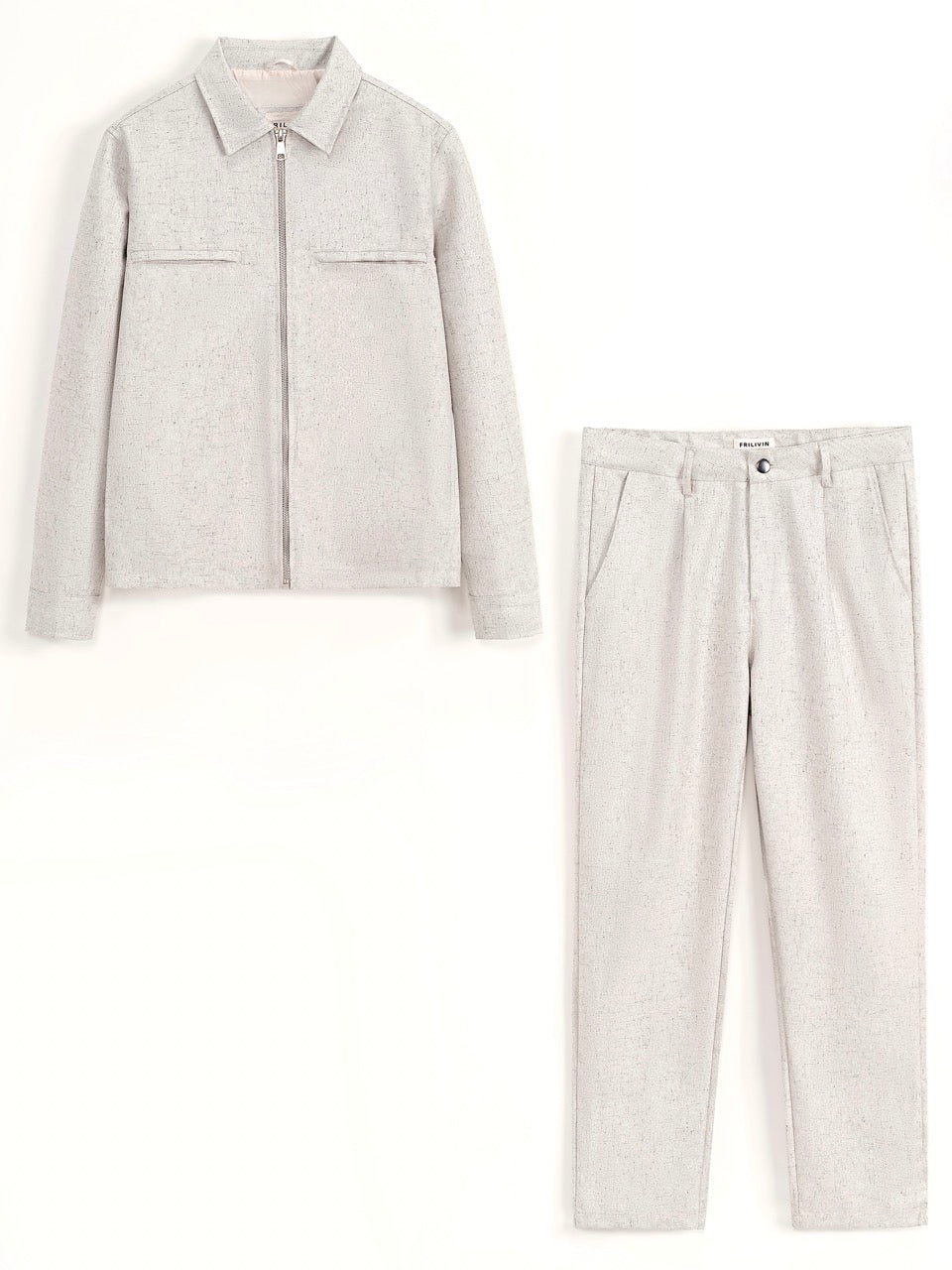 Ensemble Veste Chiné Ecru