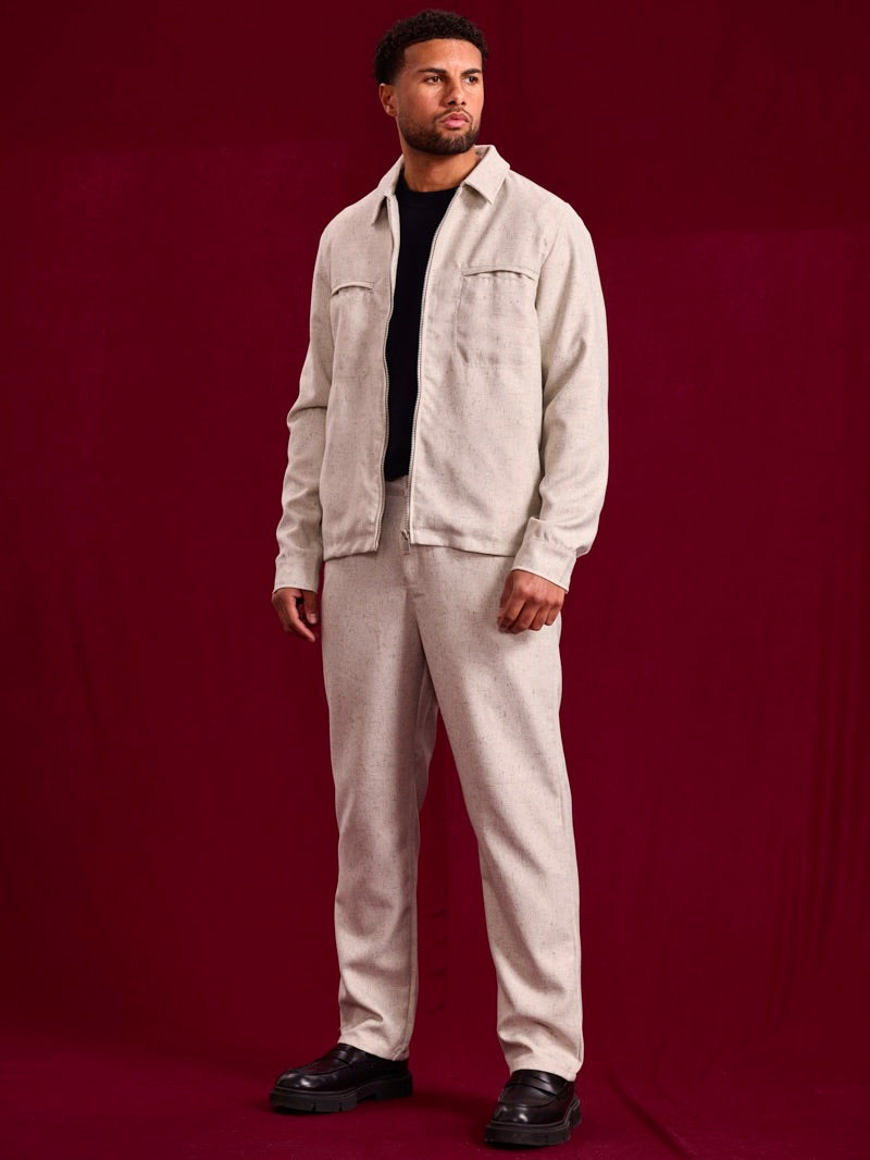 Ensemble Veste Chiné Ecru