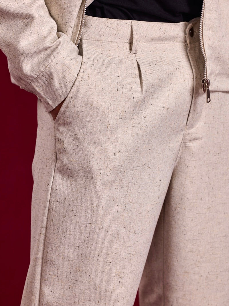 Ensemble Veste Chiné Ecru