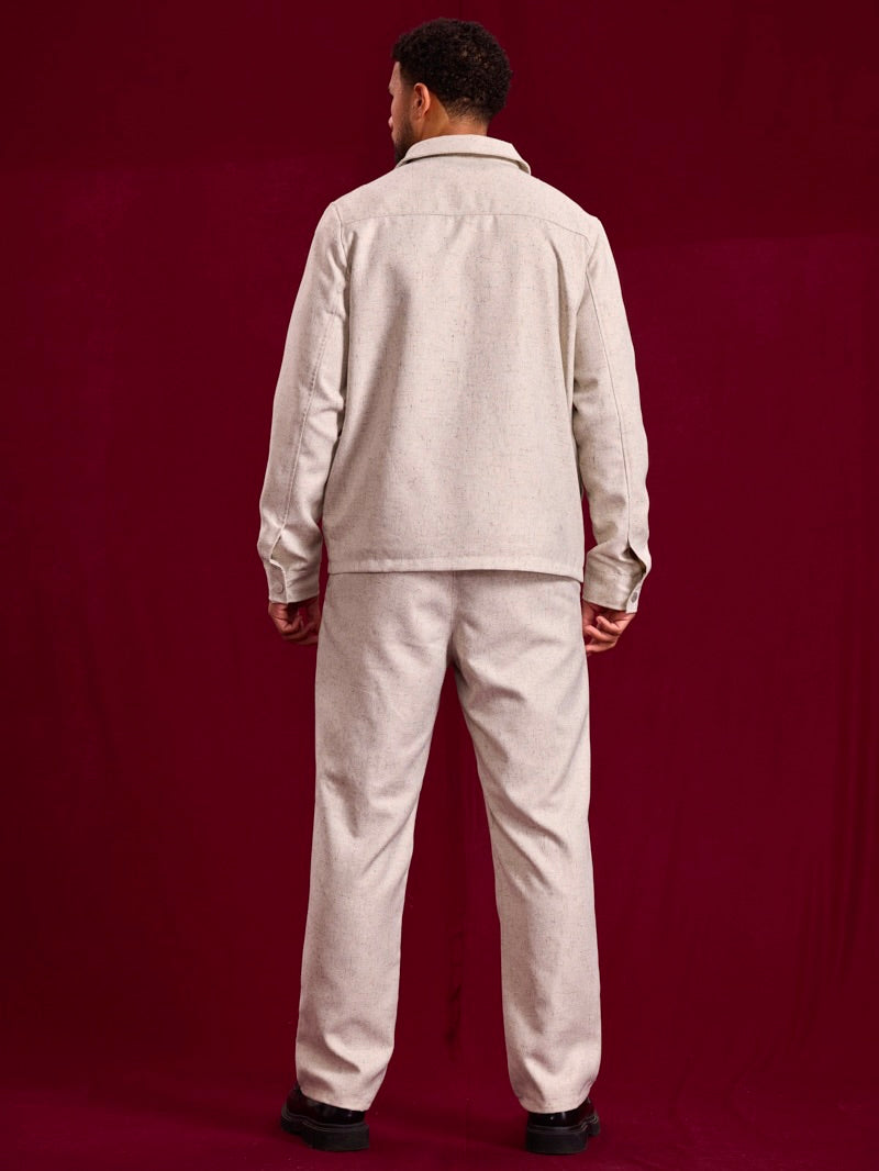 Ensemble Veste Chiné Ecru