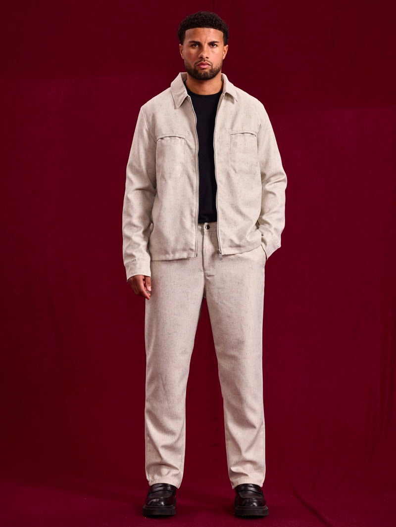 Ensemble Veste Chiné Ecru