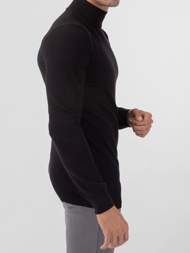 Pull col montant Noir