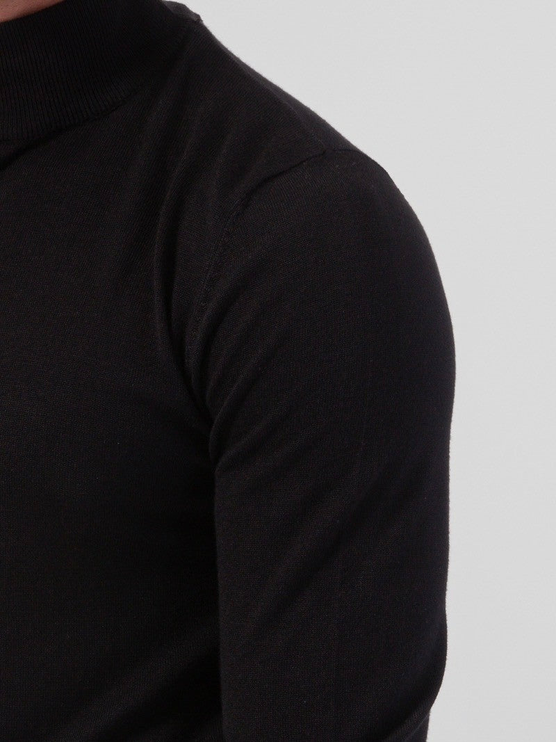 Pull col montant Noir