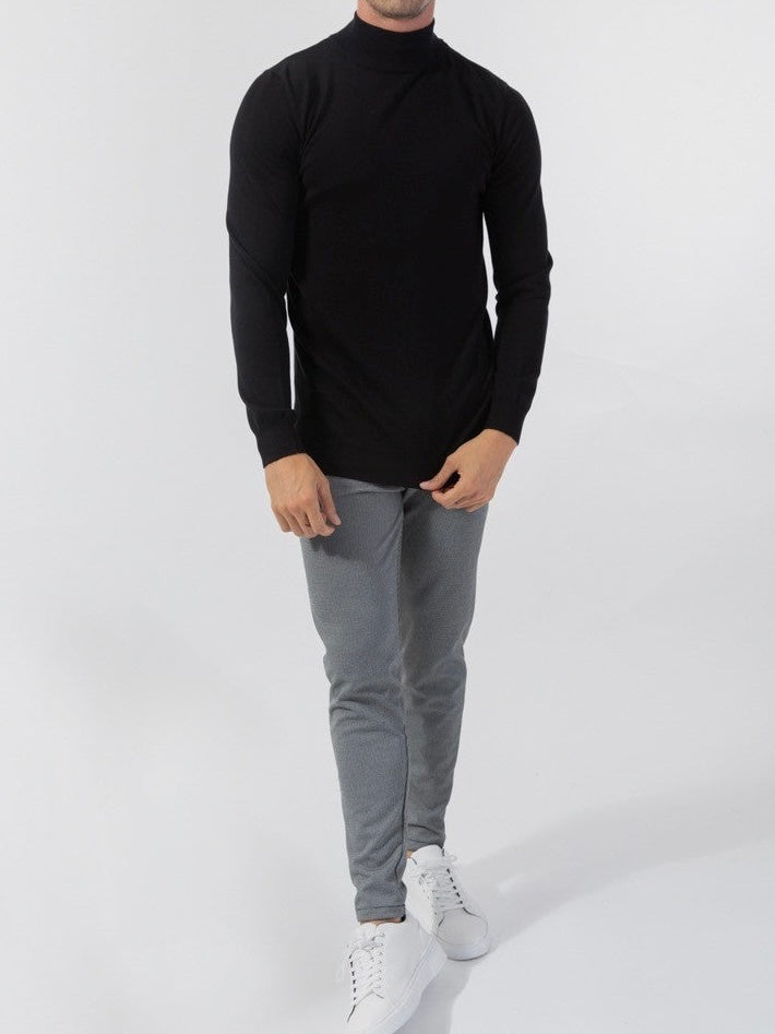 Pull col montant Noir