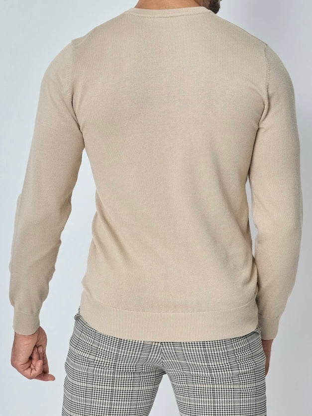 Pull habillé beige