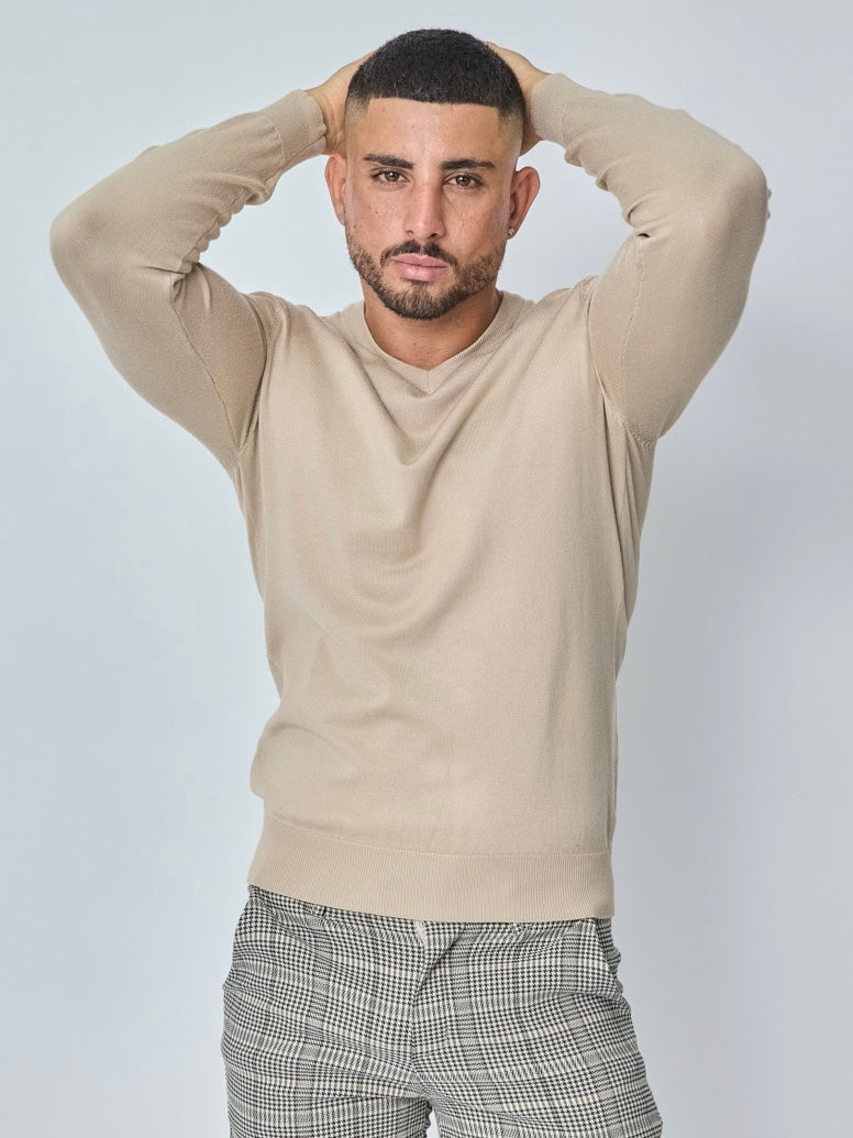 Pull habillé beige