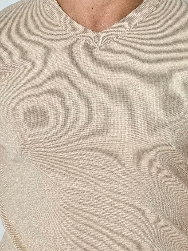 Pull habillé beige