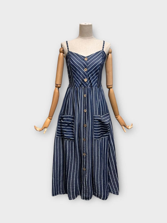 Robe denim souple Marine