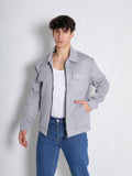 Veste 4 poches Suédine Grise